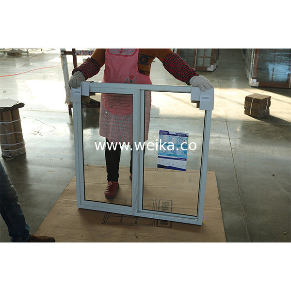 Área de recepção Janela deslizante de UPVC com vidro congelado Privacidade Substituição barata Janela deslizante de UPVC para renovação de casa