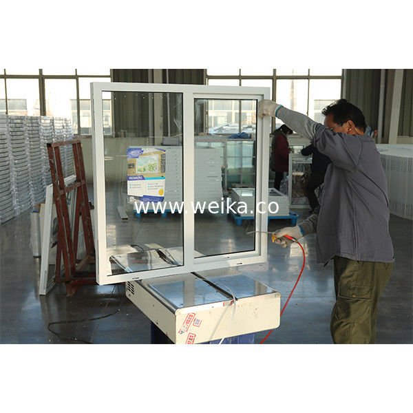 Área de recepção Janela deslizante de UPVC com vidro congelado Privacidade Substituição barata Janela deslizante de UPVC para renovação de casa