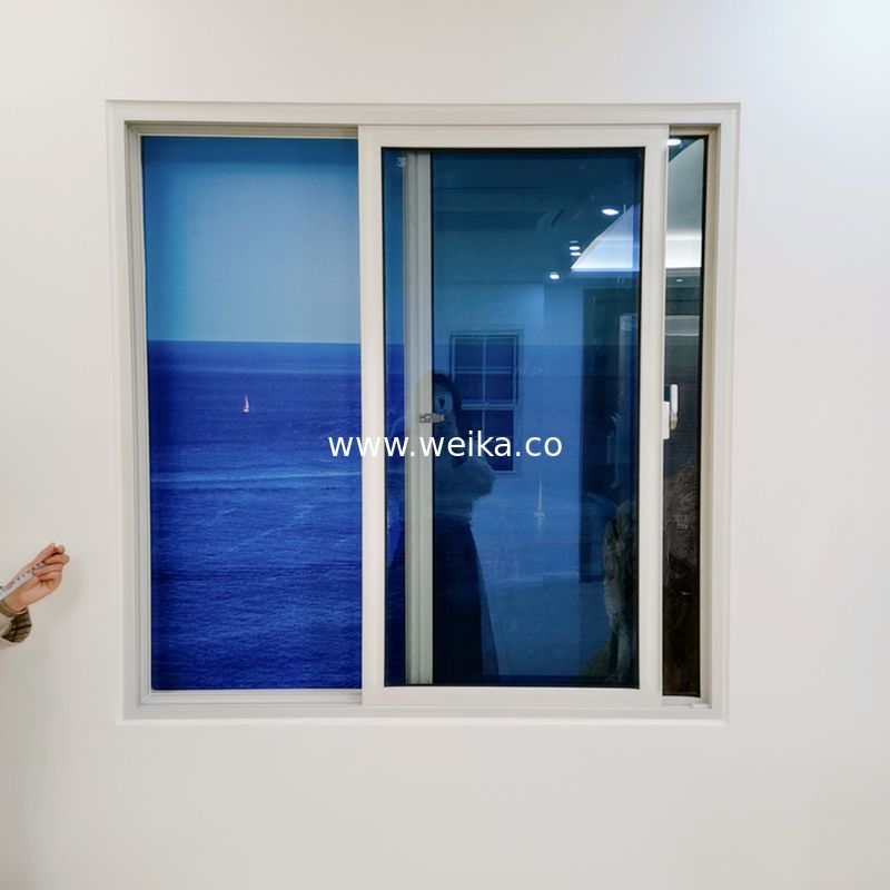 Profil de deslizamento único UPVC Janela de casa de vidro duplo para varanda