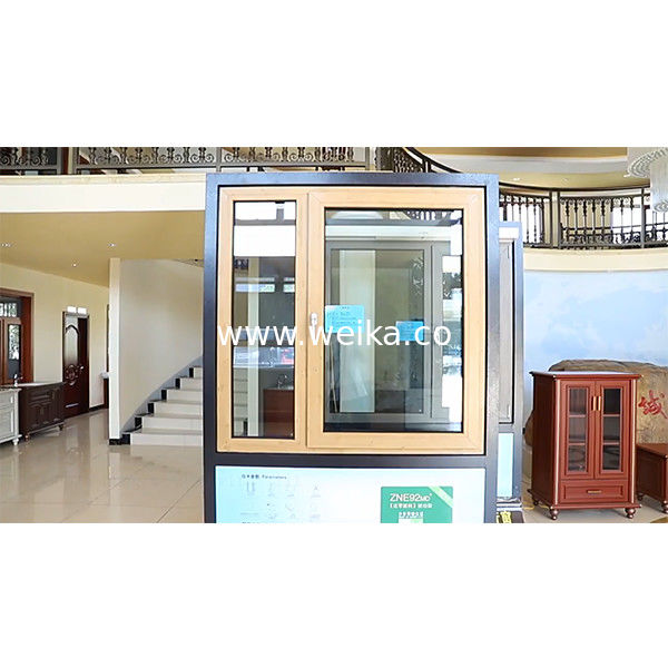 Casamento de furacão aberta inclinação e virar janela UPVC Vinil cor