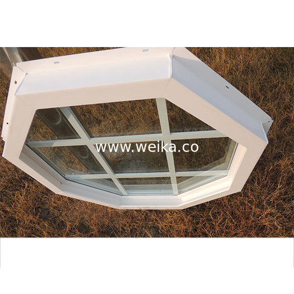 Janela de vidro fixa de vinil UPVC octogonal de perfil de 75 mm