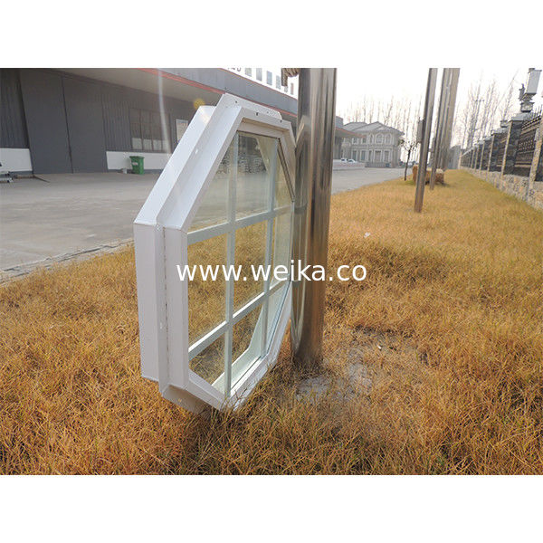Janela de vidro fixa de vinil UPVC octogonal de perfil de 75 mm