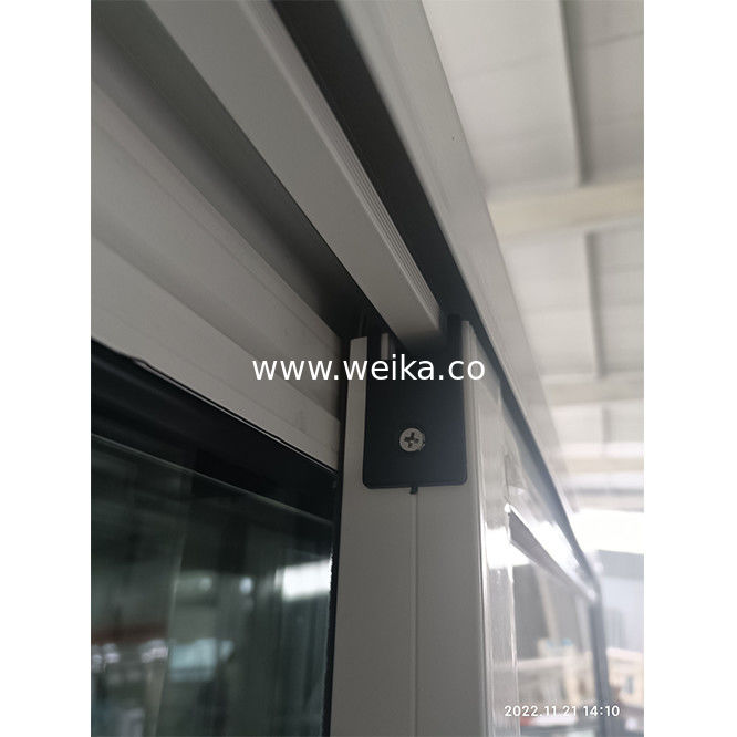 Janela e porta deslizantes de alumínio de vidro duplo 60 x 24 com rede de fibra de vidro