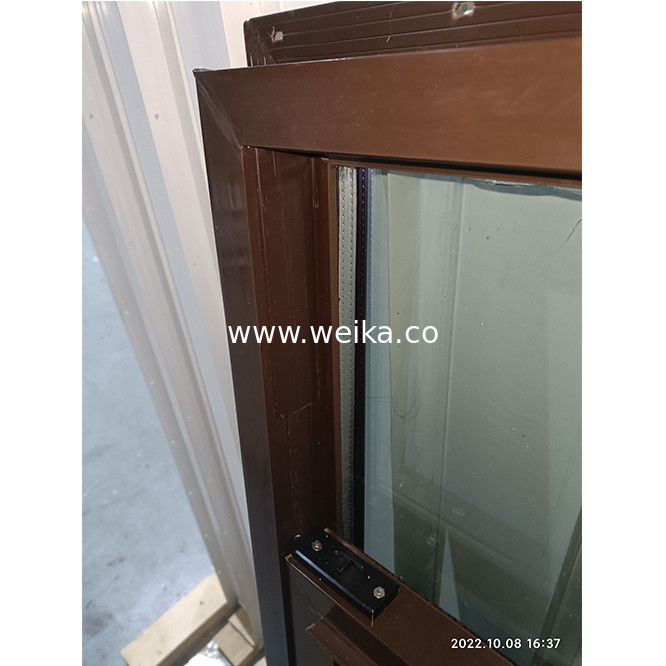 Crescent Lock Top Fixed Sash Single Hang Windows UPVC Painel inferior de vidro Low-E