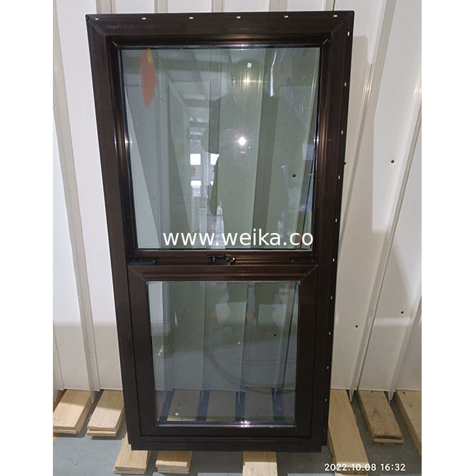 Crescent Lock Top Fixed Sash Single Hang Windows UPVC Painel inferior de vidro Low-E