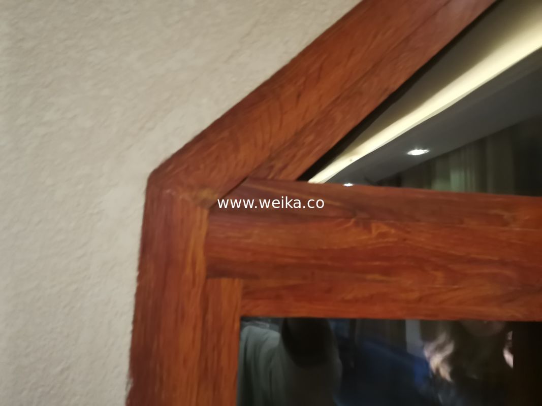 Octogonal Fixa e em cima pendurado Artistic Formado Alumínio Alloy Woodgrain Windows
