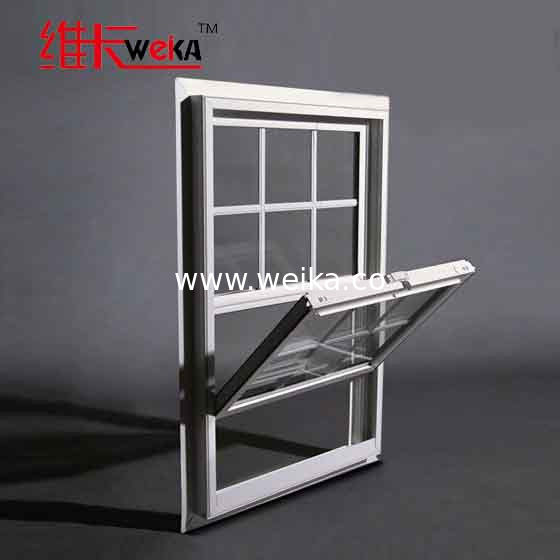 Fácil manutenção e design de grade de PVC Vinyl PVC Upvc plástico UPVC Double Hang Window