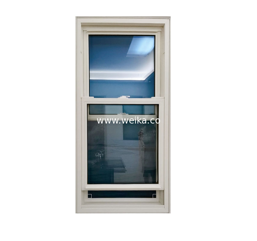 Janela dupla de vidro temperado vinil PVC plástico UPVC duplo pendurado para economia de energia