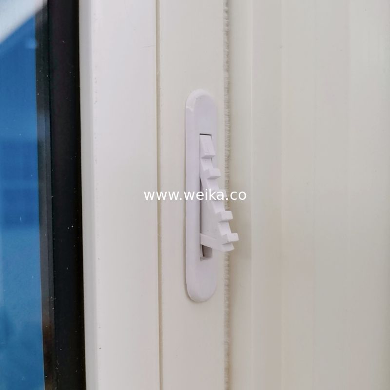 Janela duplo revestida de vidro vinil PVC com perfil UPVC para desempenho de segurança