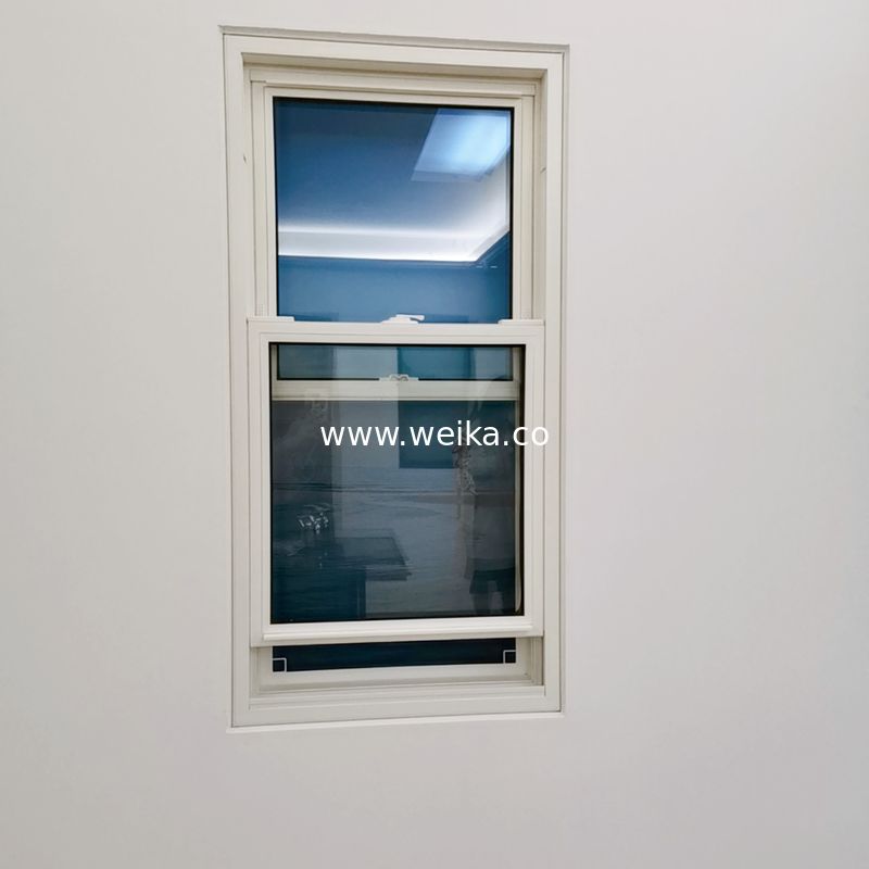 Janela duplo revestida de vidro vinil PVC com perfil UPVC para desempenho de segurança