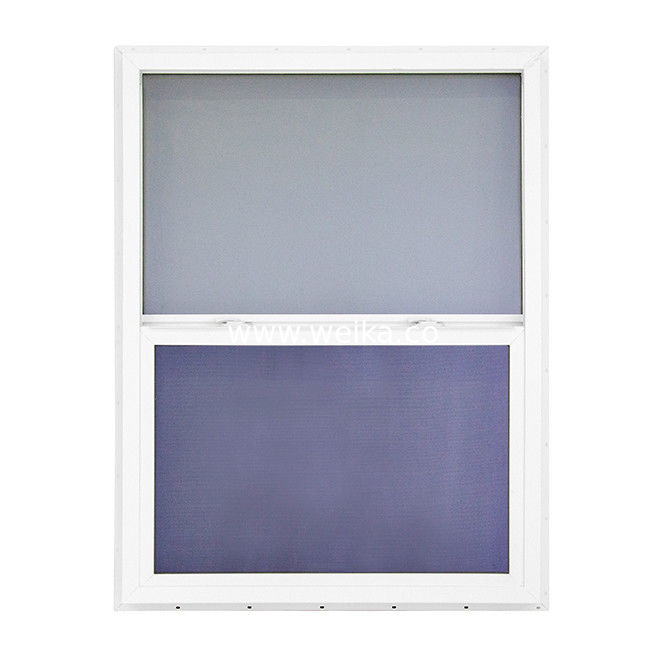 UPVC Single Hang Window Profiles de todo o corpo e função à prova de vento com design estético personalizável