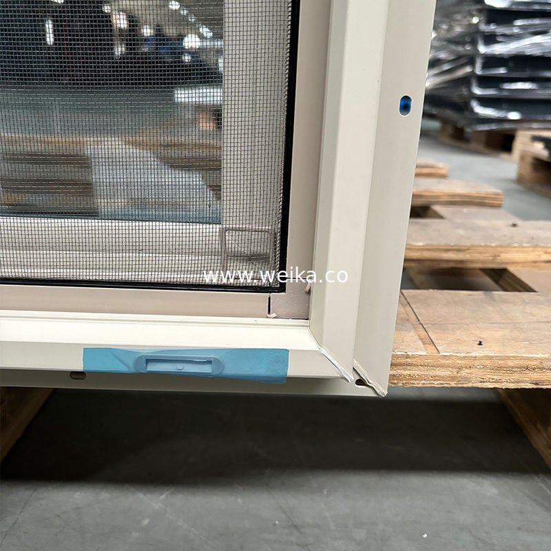 Janela de guilhotina UPVC de tamanho personalizado com material PVC espessura 1,4mm-1,8mm
