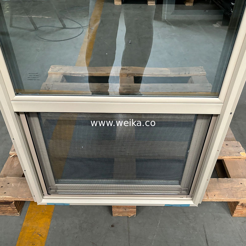 Janela de guilhotina UPVC de tamanho personalizado com material PVC espessura 1,4mm-1,8mm