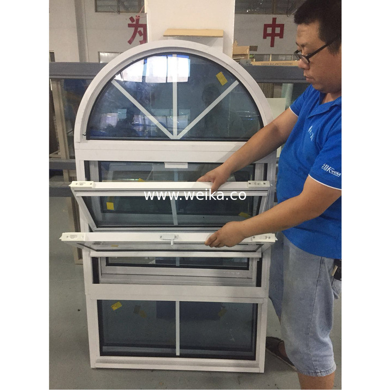 Customized Glass Thickness UPVC Single Hung Window with Excellent Airproof Performance Manual Opening Mode