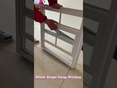 WEIKA Série 64 NFRC Vinyl UPVC Single Hang Window com Grades e Nail Fins