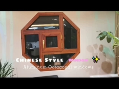 WEIKA Novas janelas de alumínio em forma artística de liga de madeira octogonal