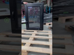 Engenharia de precisão UPVC vinil preto janela de manivela casamento de mão janelas da América