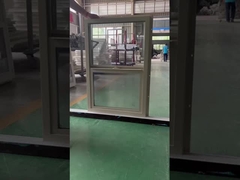 Painel inferior de PVC de vidro de baixo E, parte superior fixa, faixa de janela suspensa única, fechadura de crescente